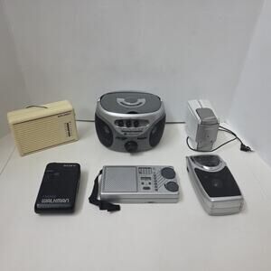Lot Of 6 Vintage Transistor Radio UNTESTED Diplomat, Lifelong, Sony As Is